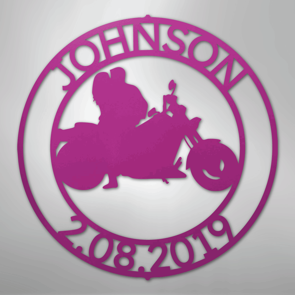 Motorcycle 10 Couple Personalized Steel Metal Sign Wall ArtCustomly Gifts
