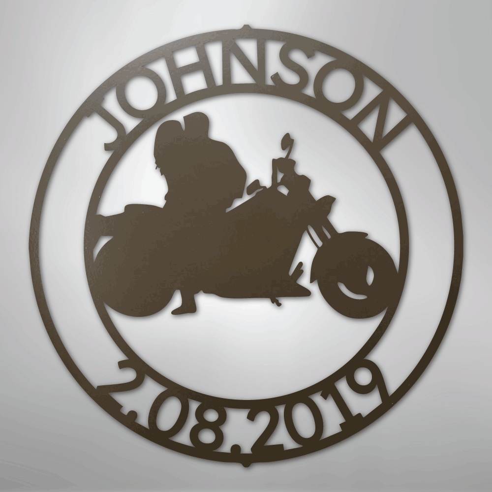 Motorcycle 10 Couple Personalized Steel Metal Sign Wall ArtCustomly Gifts