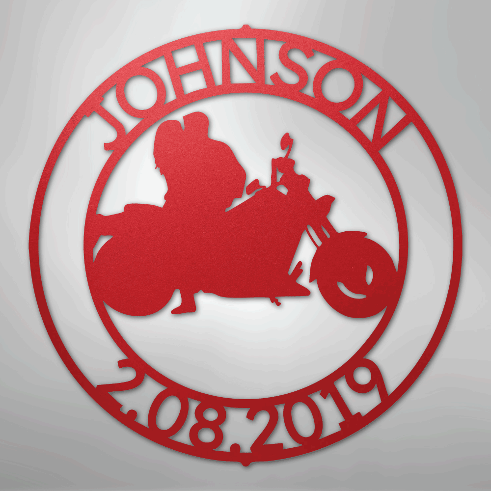 Motorcycle 10 Couple Personalized Steel Metal Sign Wall ArtCustomly Gifts