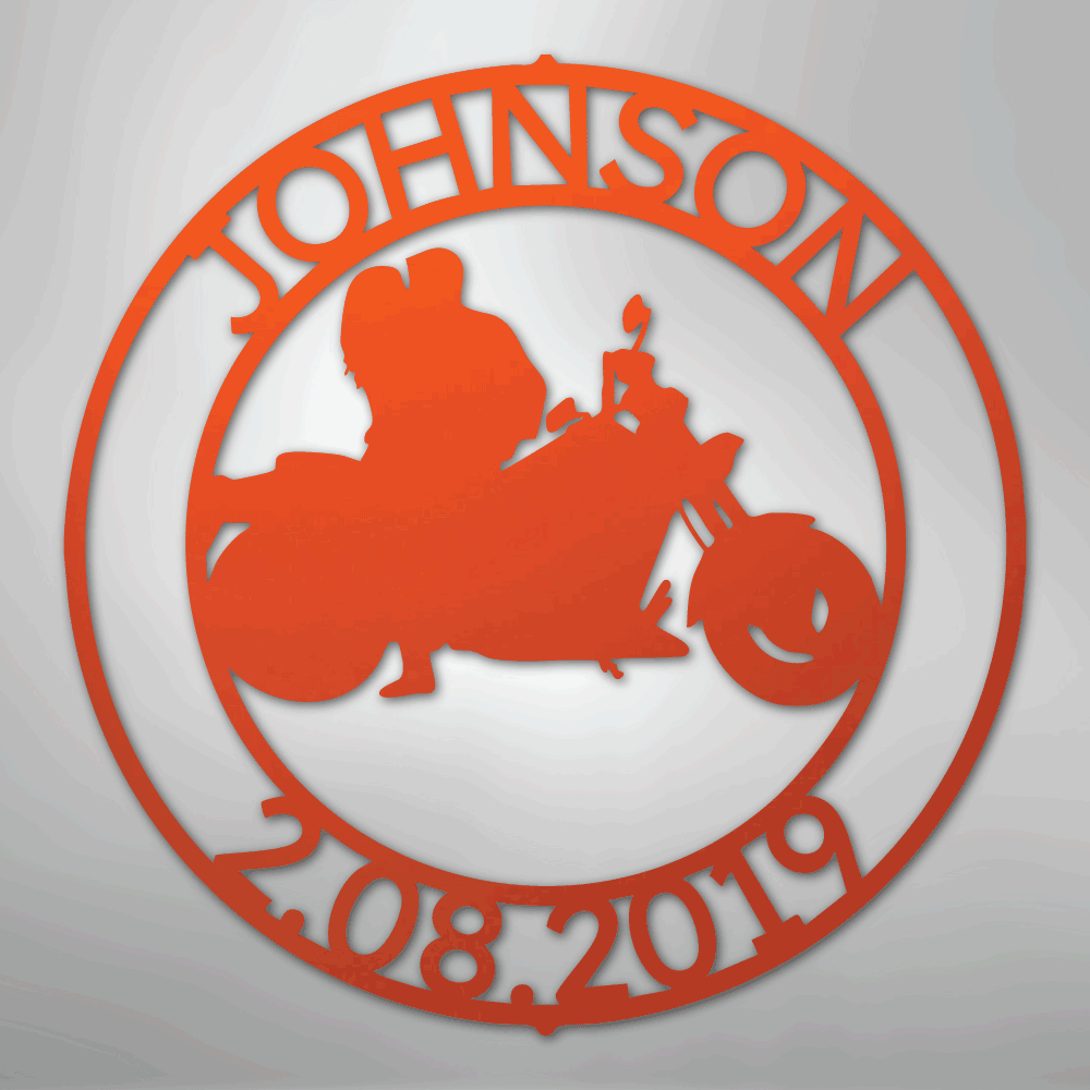 Motorcycle 10 Couple Personalized Steel Metal Sign Wall ArtCustomly Gifts