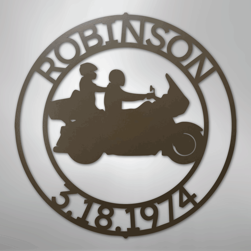 Motorcycle 11 Couple Personalized Steel Metal Sign Wall ArtCustomly Gifts