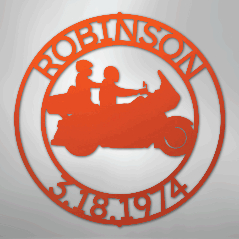 Motorcycle 11 Couple Personalized Steel Metal Sign Wall ArtCustomly Gifts