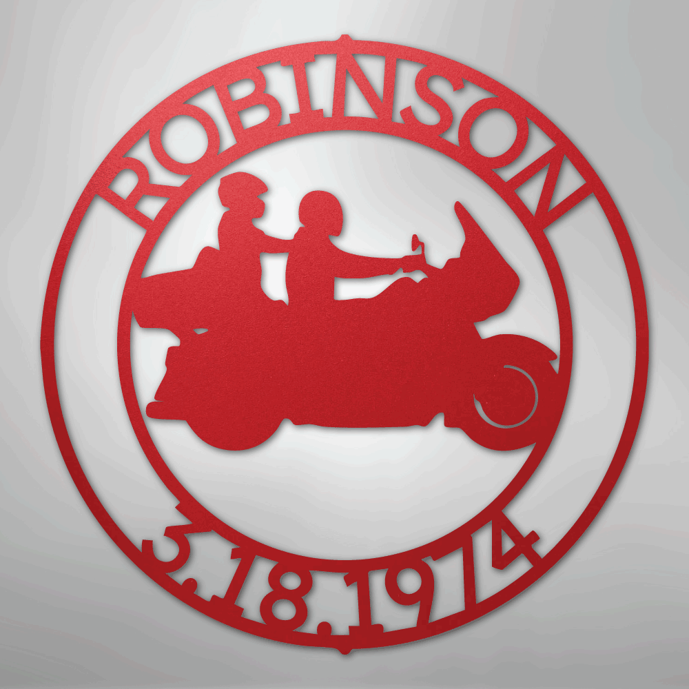 Motorcycle 11 Couple Personalized Steel Metal Sign Wall ArtCustomly Gifts