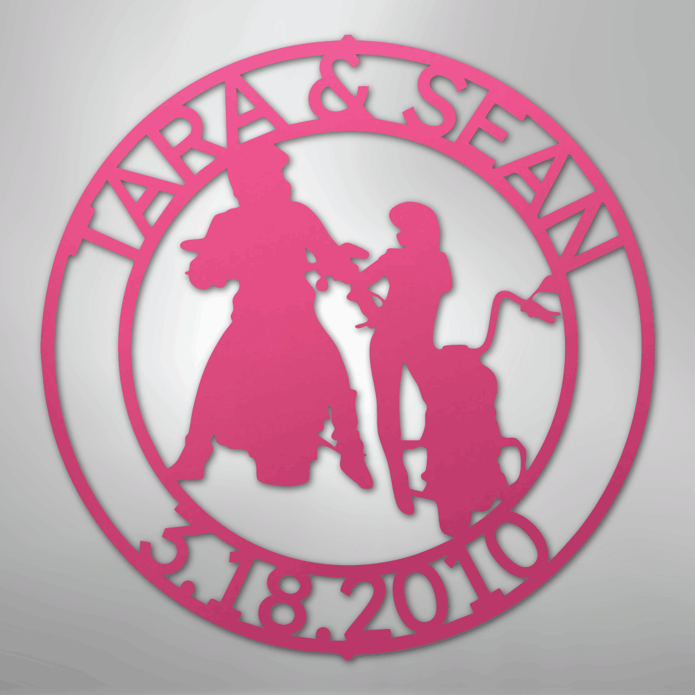 Motorcycle 12 Couple Personalized Steel Metal Sign Wall ArtCustomly Gifts