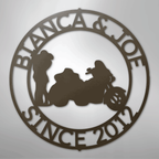 Motorcycle 2 Couple Personalized Steel Metal Sign Wall ArtCustomly Gifts