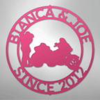 Motorcycle 2 Couple Personalized Steel Metal Sign Wall ArtCustomly Gifts