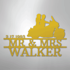 Motorcycle 3 Couple Personalized Steel Metal Sign Wall ArtCustomly Gifts