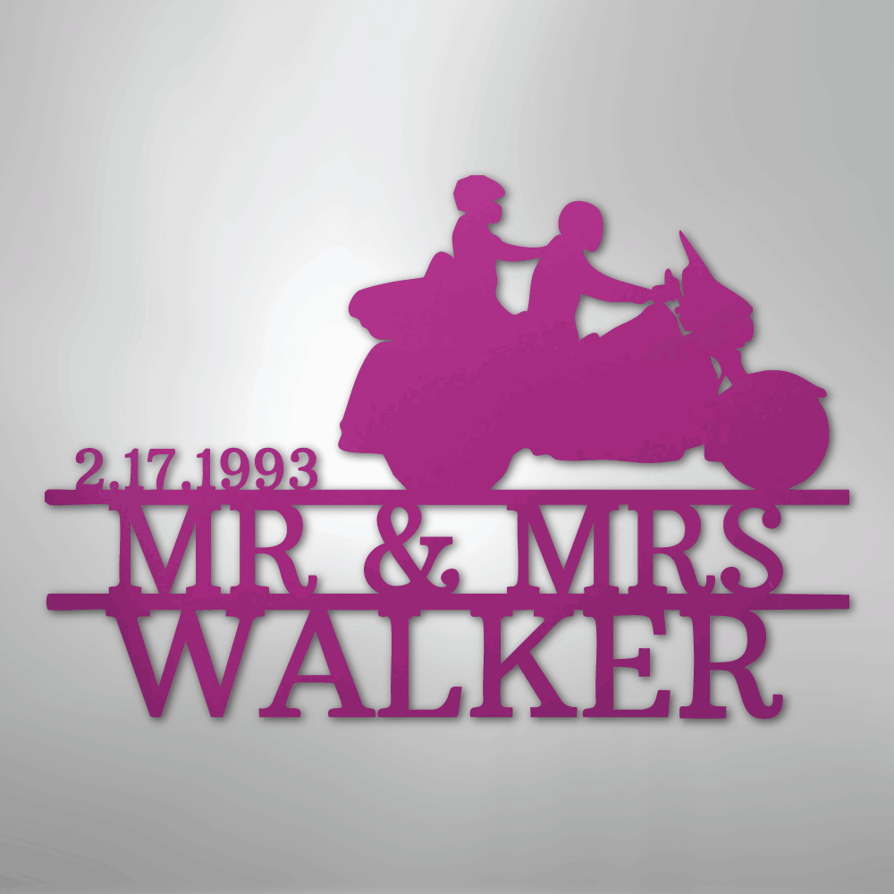 Motorcycle 6 Couple Personalized Steel Metal Sign Wall ArtCustomly Gifts