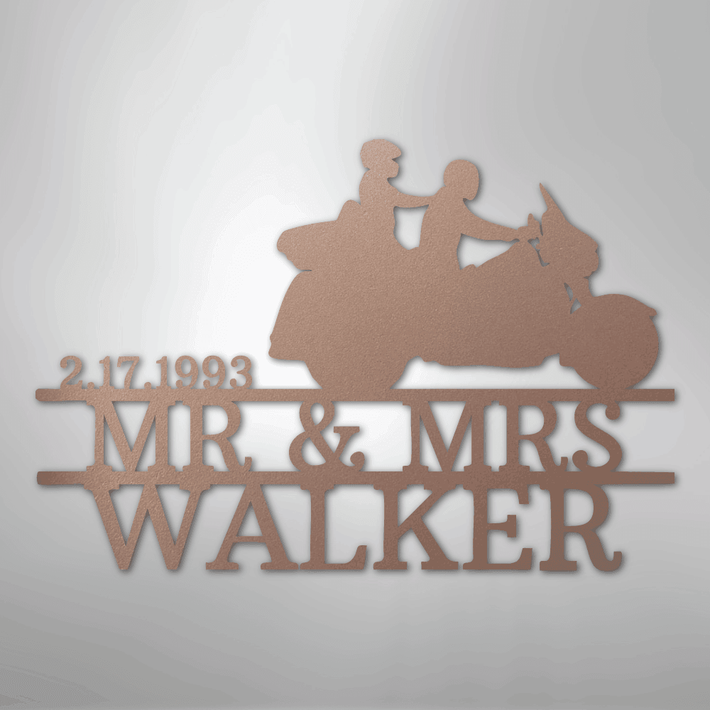 Motorcycle 6 Couple Personalized Steel Metal Sign Wall ArtCustomly Gifts