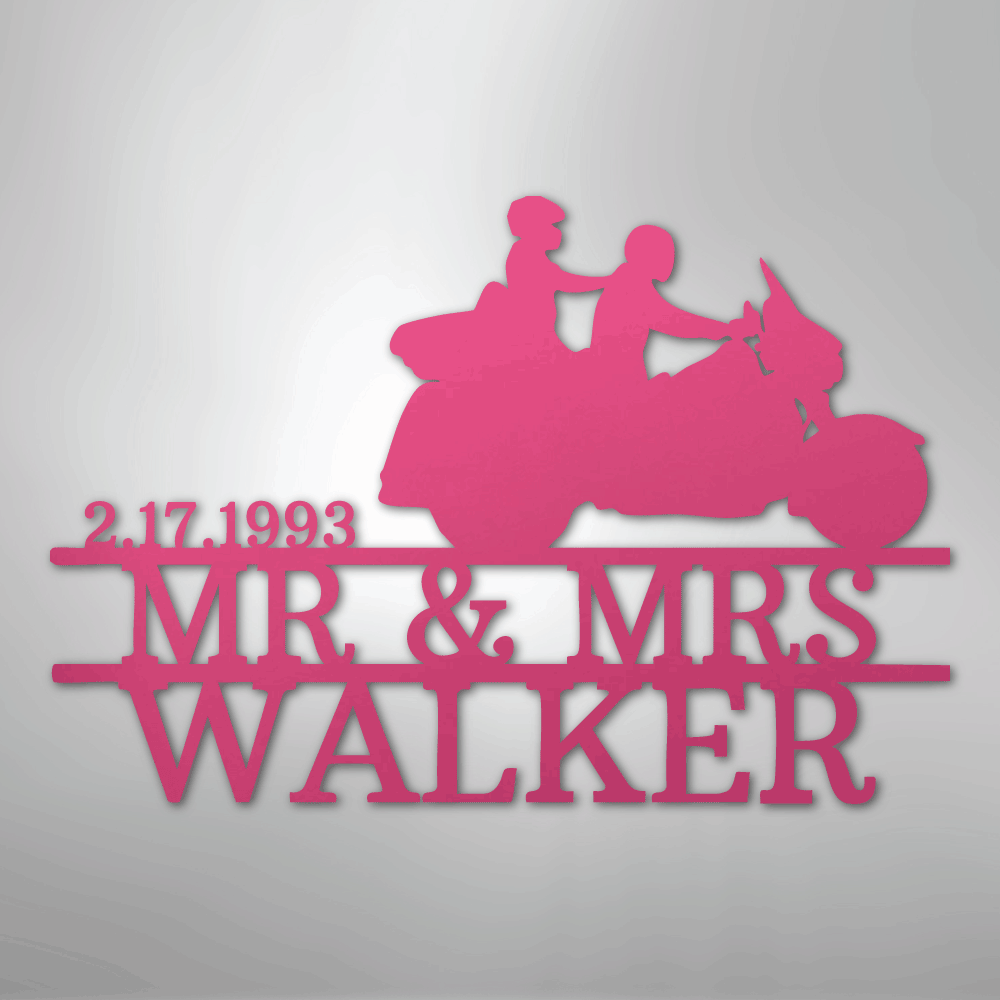 Motorcycle 6 Couple Personalized Steel Metal Sign Wall ArtCustomly Gifts