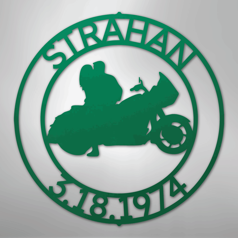 Motorcycle 9 Couple Personalized Steel Metal Sign Wall ArtCustomly Gifts