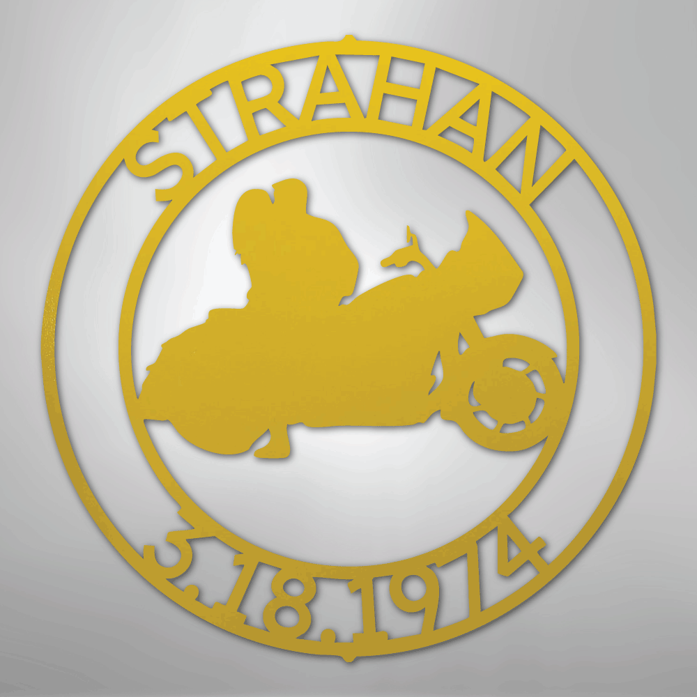 Motorcycle 9 Couple Personalized Steel Metal Sign Wall ArtCustomly Gifts