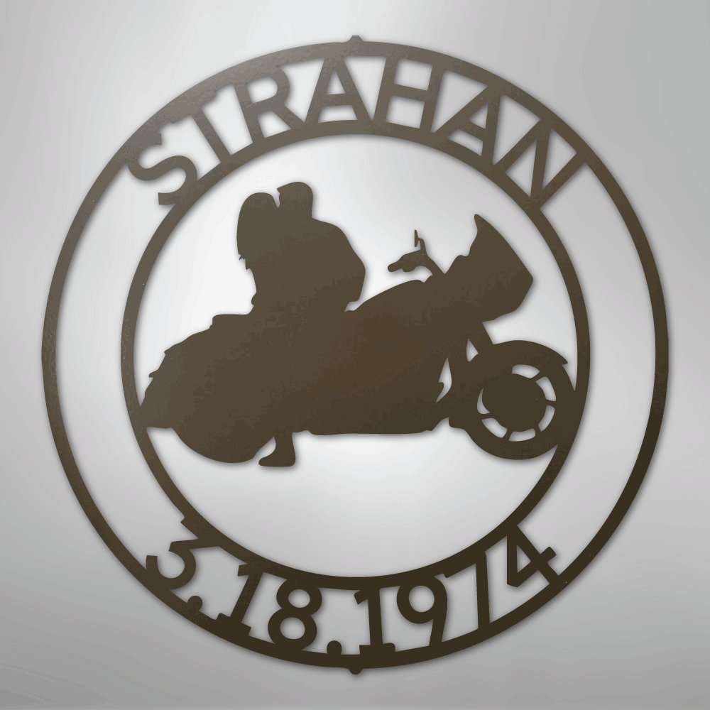 Motorcycle 9 Couple Personalized Steel Metal Sign Wall ArtCustomly Gifts