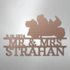 Motorcycle Couple 1 Personalized Steel Metal Sign Wall ArtCustomly Gifts