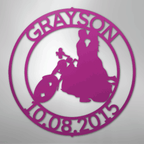 Motorcycle Couple Personalized Steel Metal Sign Wall ArtCustomly Gifts