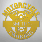Motorcycle Parking Personalized Name Steel Metal Sign Wall ArtCustomly Gifts