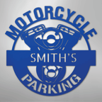 Motorcycle Parking Personalized Name Steel Metal Sign Wall ArtCustomly Gifts