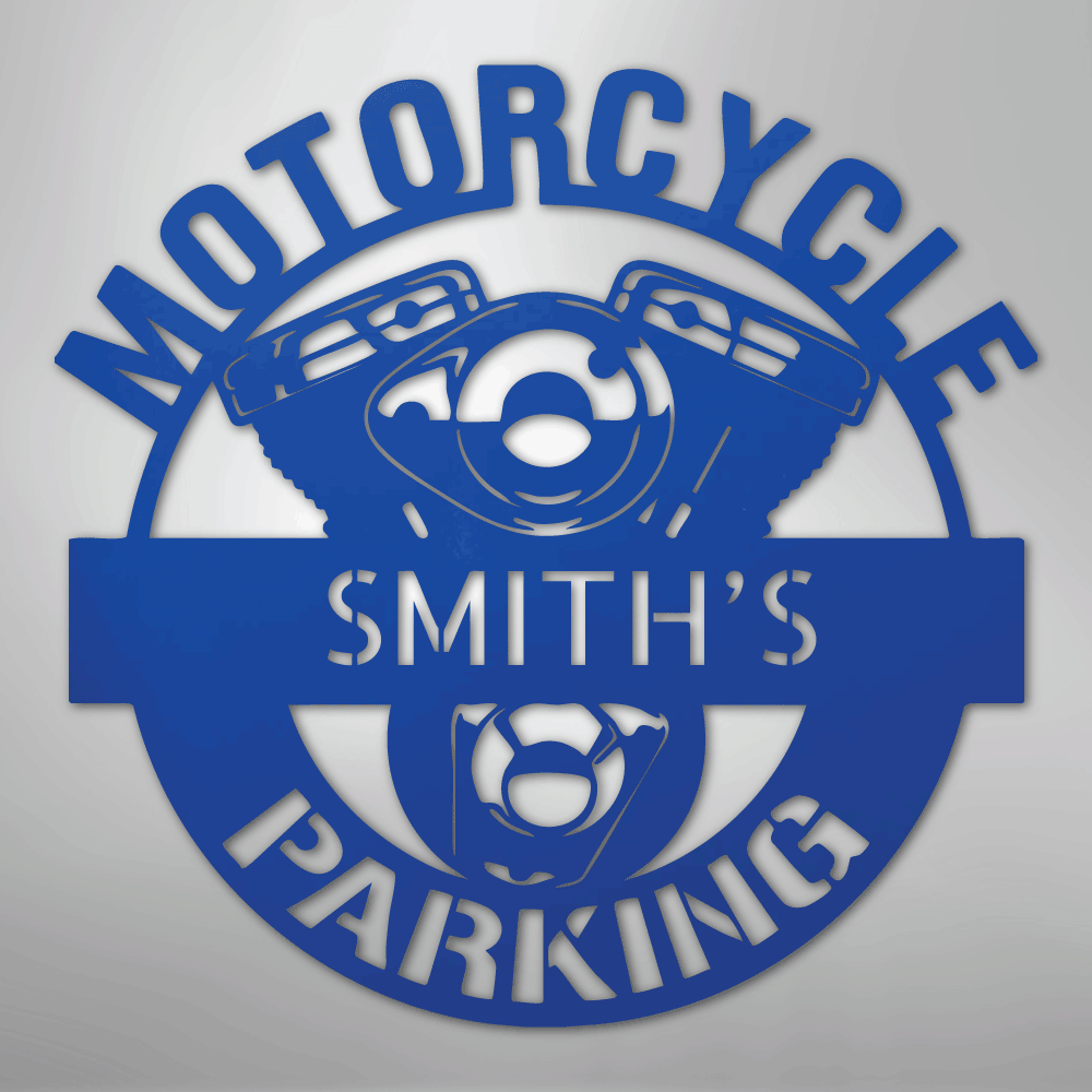 Motorcycle Parking Personalized Name Steel Metal Sign Wall ArtCustomly Gifts
