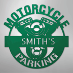 Motorcycle Parking Personalized Name Steel Metal Sign Wall ArtCustomly Gifts