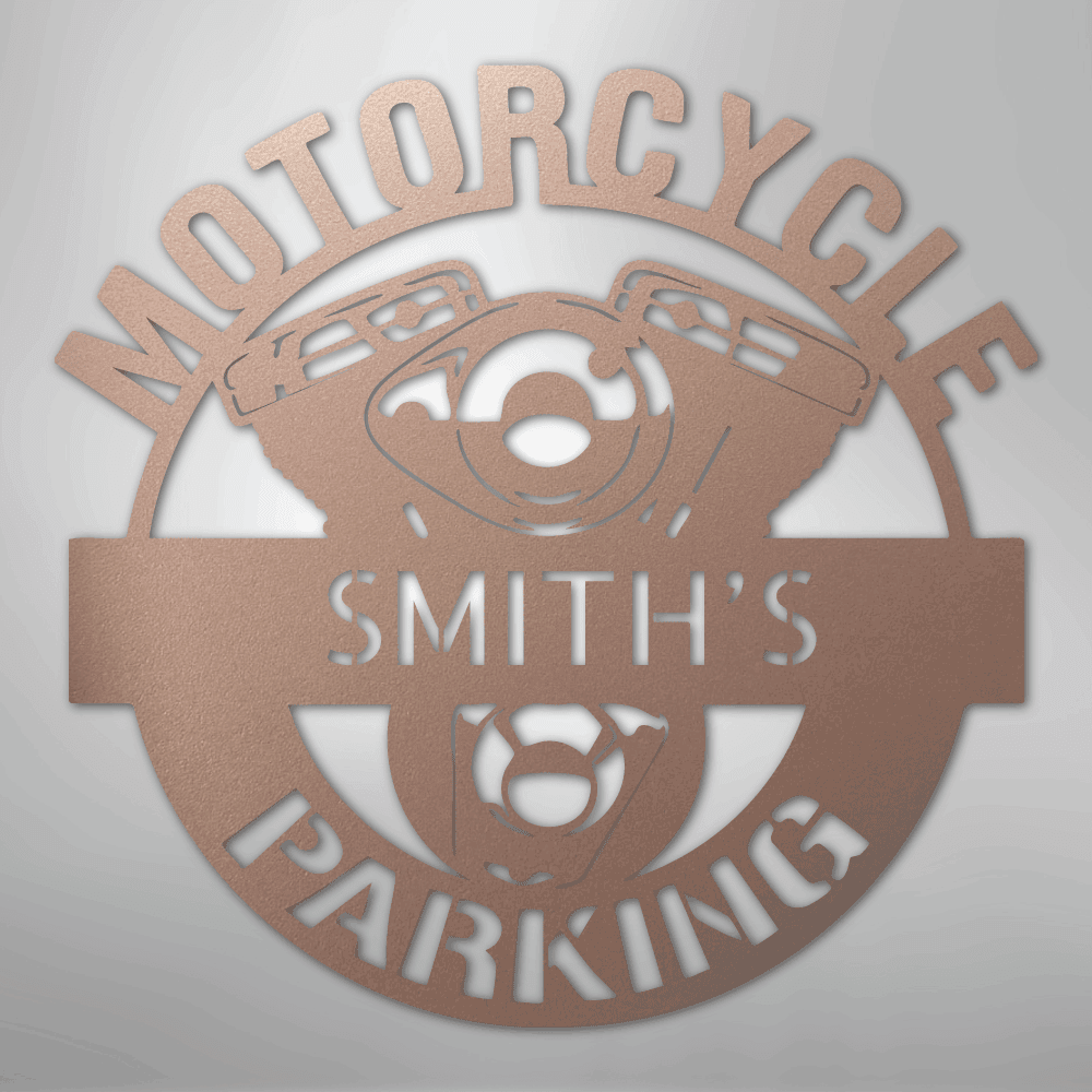 Motorcycle Parking Personalized Name Steel Metal Sign Wall ArtCustomly Gifts