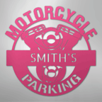 Motorcycle Parking Personalized Name Steel Metal Sign Wall ArtCustomly Gifts