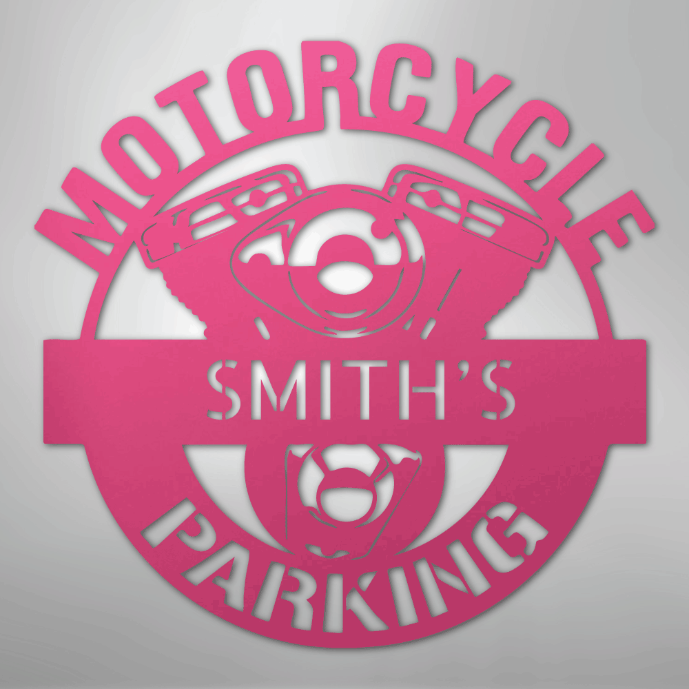 Motorcycle Parking Personalized Name Steel Metal Sign Wall ArtCustomly Gifts