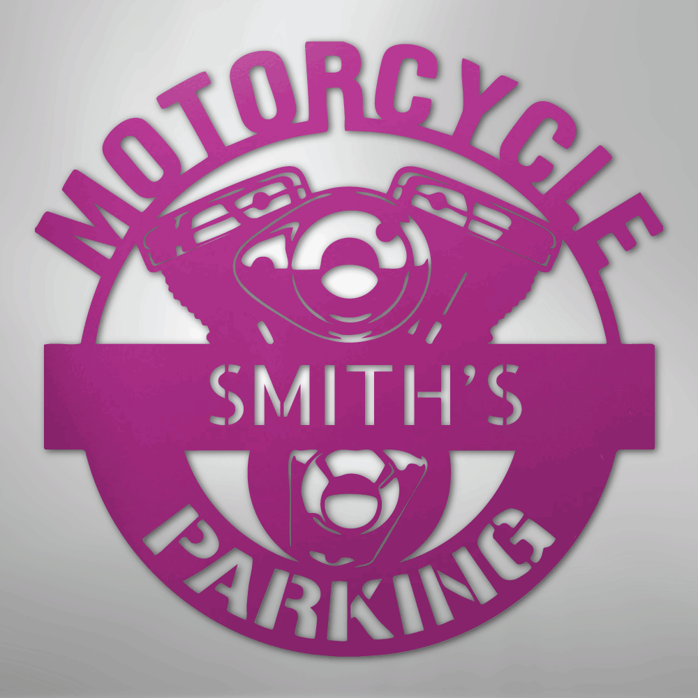 Motorcycle Parking Personalized Name Steel Metal Sign Wall ArtCustomly Gifts