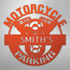 Motorcycle Parking Personalized Name Steel Metal Sign Wall ArtCustomly Gifts