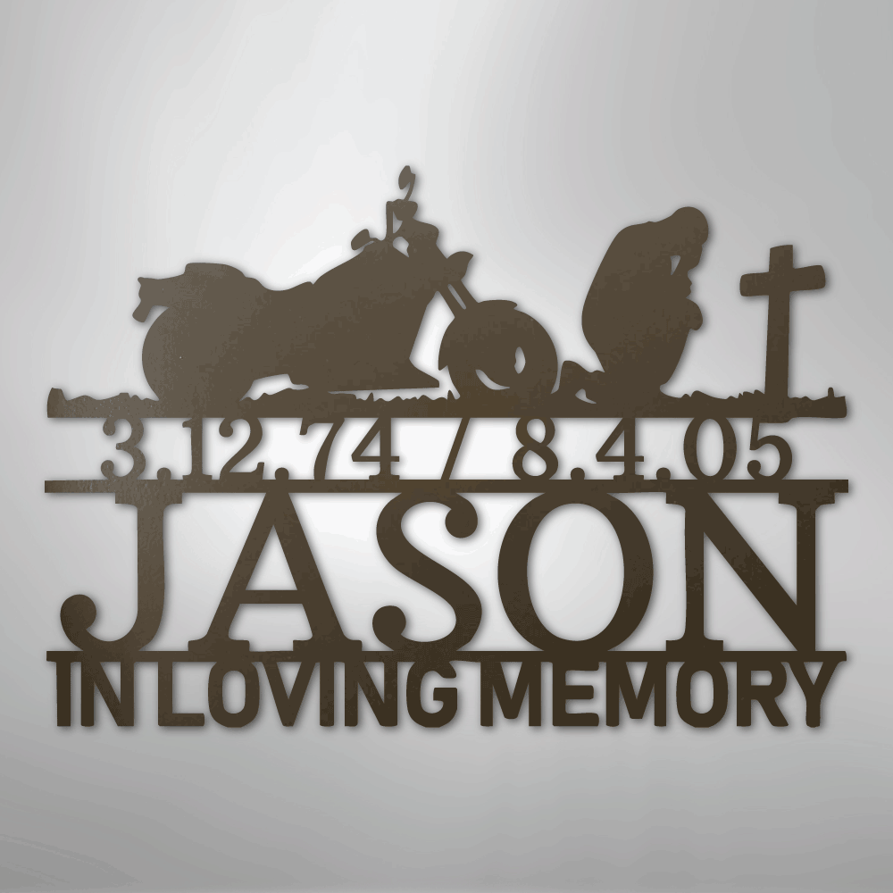 Motorcycle Remembrance Personalized Steel Metal Sign Wall ArtCustomly Gifts