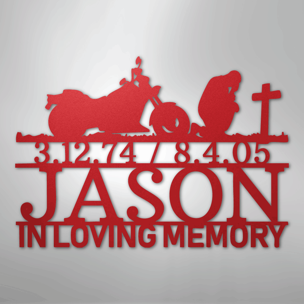 Motorcycle Remembrance Personalized Steel Metal Sign Wall ArtCustomly Gifts