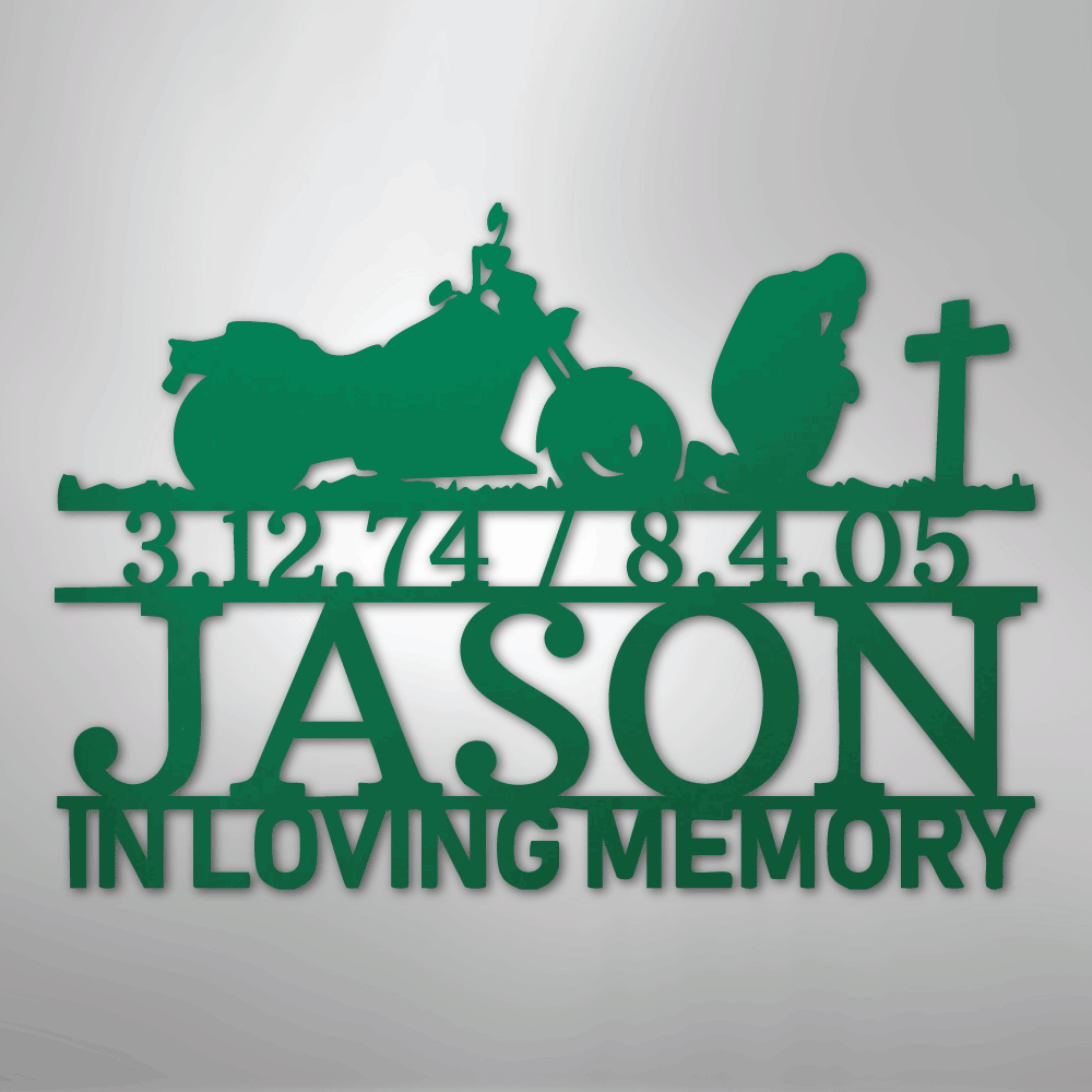 Motorcycle Remembrance Personalized Steel Metal Sign Wall ArtCustomly Gifts