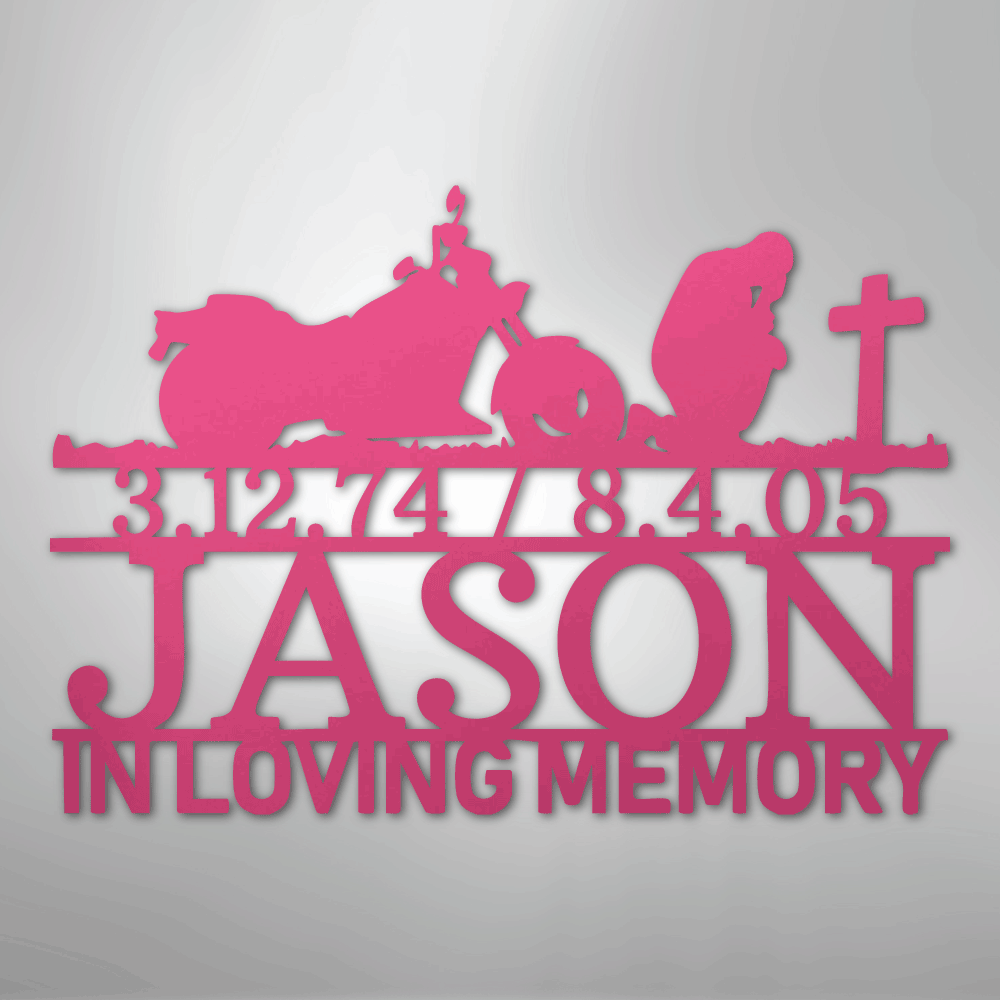 Motorcycle Remembrance Personalized Steel Metal Sign Wall ArtCustomly Gifts