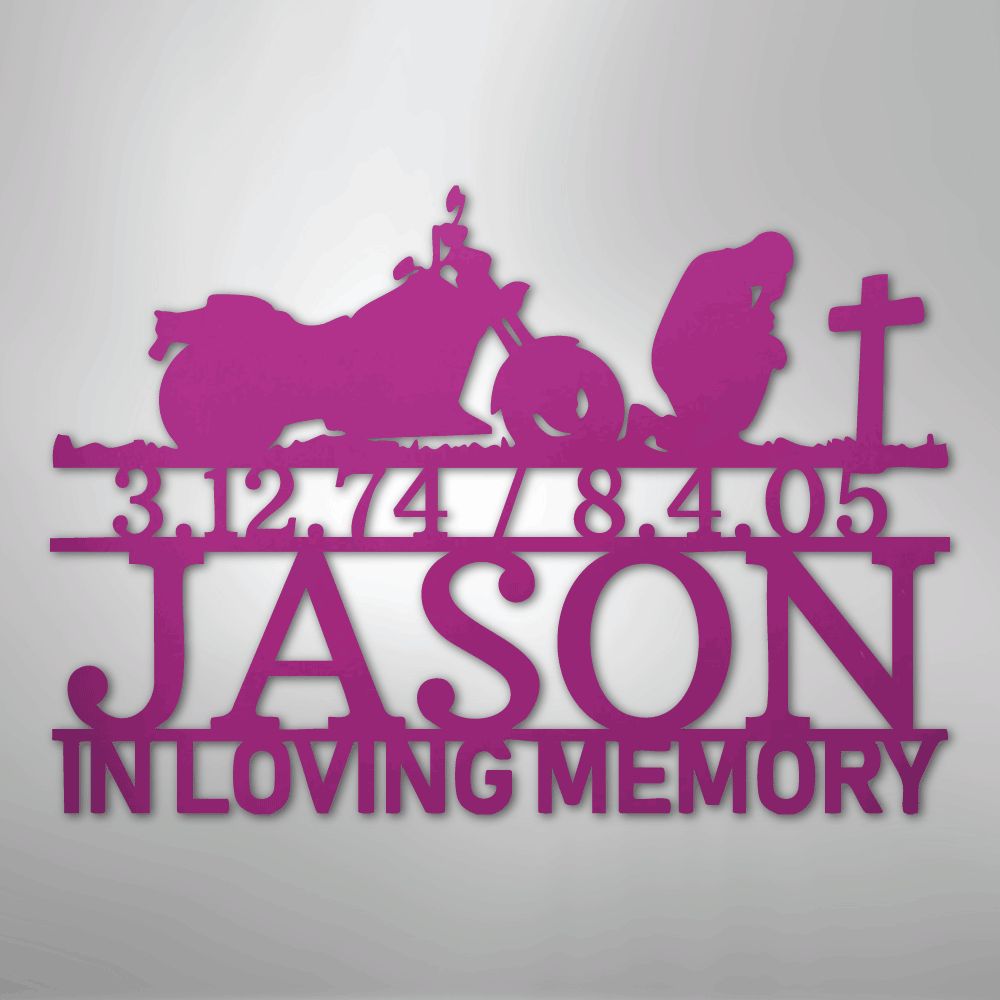 Motorcycle Remembrance Personalized Steel Metal Sign Wall ArtCustomly Gifts
