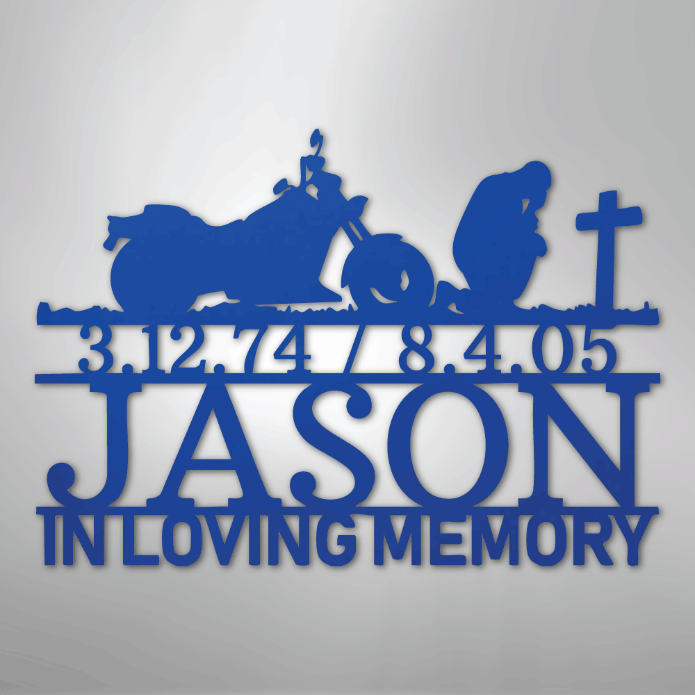 Motorcycle Remembrance Personalized Steel Metal Sign Wall ArtCustomly Gifts
