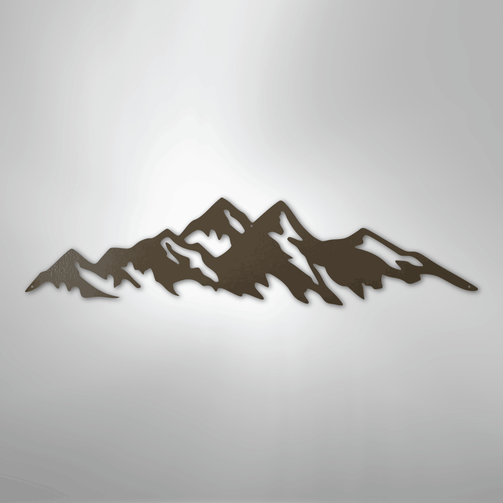 Mountain Ridge - Steel Metal Sign Wall ArtCustomly Gifts