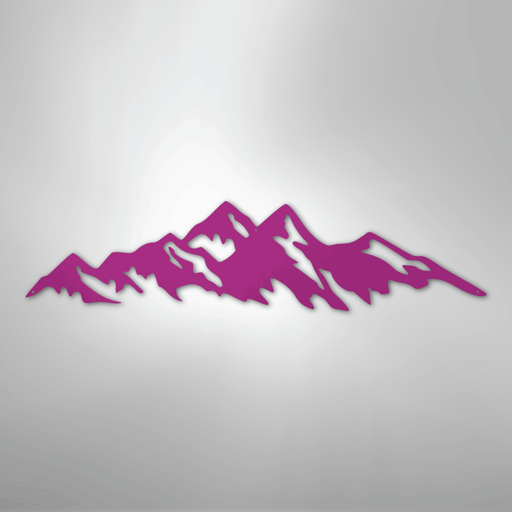 Mountain Ridge - Steel Metal Sign Wall ArtCustomly Gifts