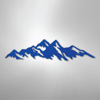 Mountain Ridge - Steel Metal Sign Wall ArtCustomly Gifts