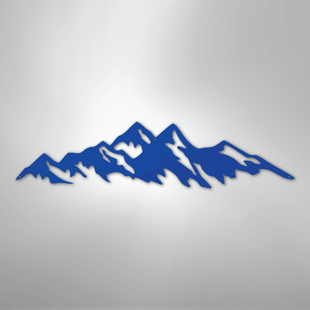 Mountain Ridge - Steel Metal Sign Wall ArtCustomly Gifts