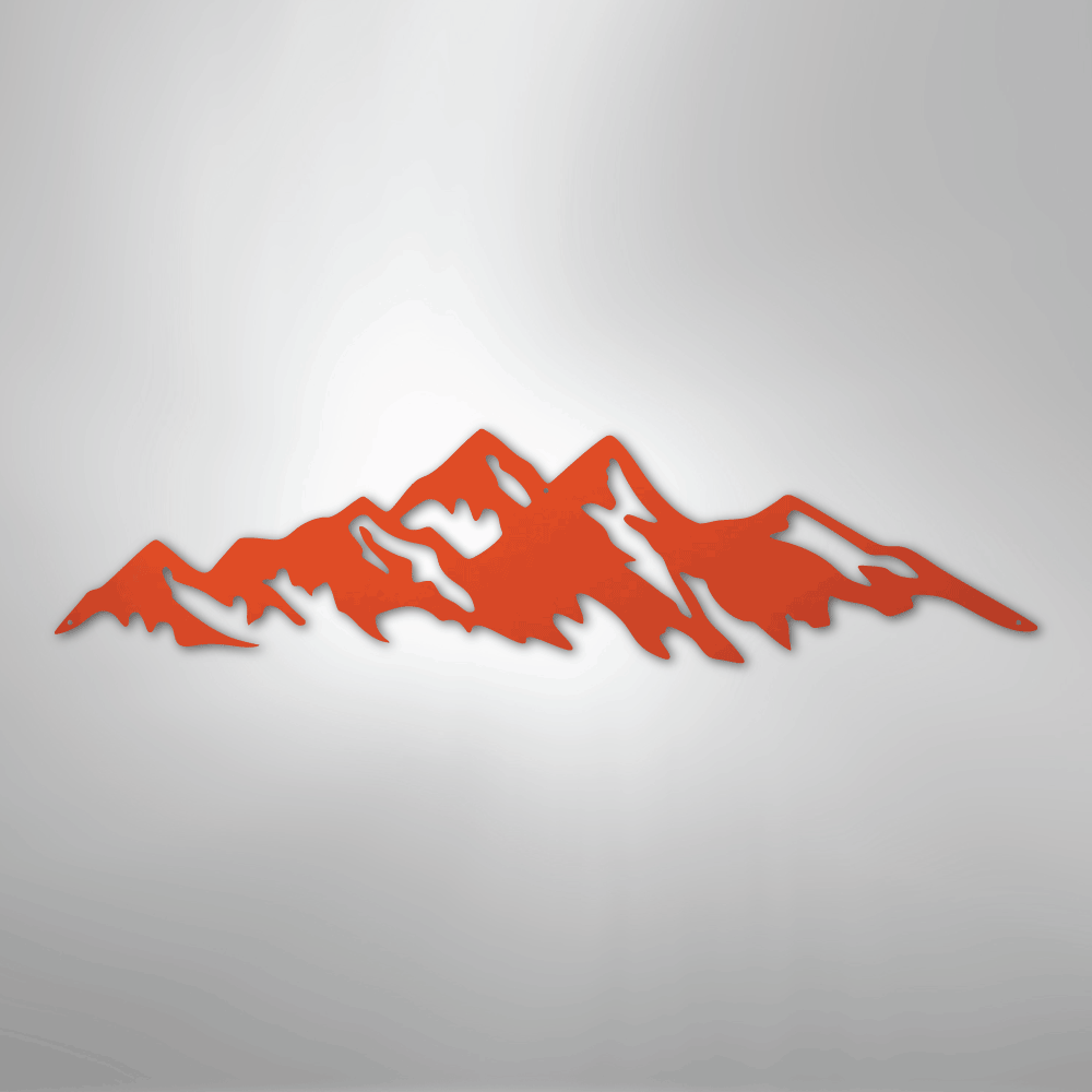 Mountain Ridge - Steel Metal Sign Wall ArtCustomly Gifts