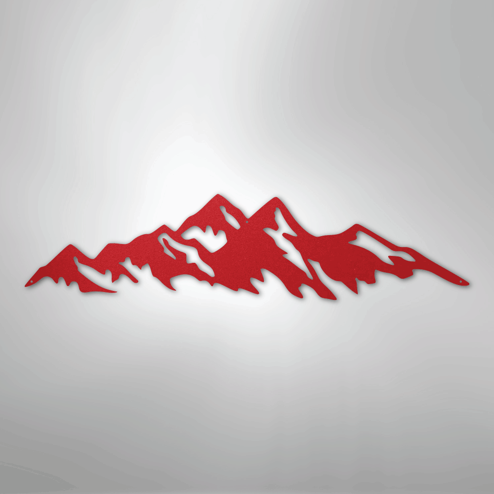 Mountain Ridge - Steel Metal Sign Wall ArtCustomly Gifts