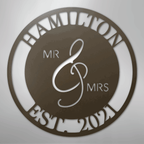 Mr. and Mrs. Personalized Steel Metal Sign Wall ArtCustomly Gifts