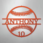 Name and Number Baseball Personalized Steel Metal Sign Wall ArtCustomly Gifts