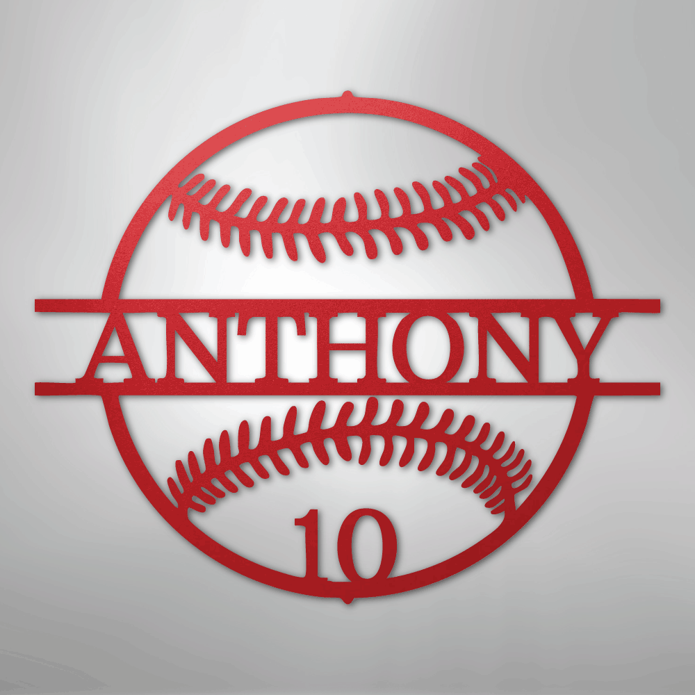 Name and Number Baseball Personalized Steel Metal Sign Wall ArtCustomly Gifts