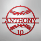 Name and Number Baseball Personalized Steel Metal Sign Wall ArtCustomly Gifts