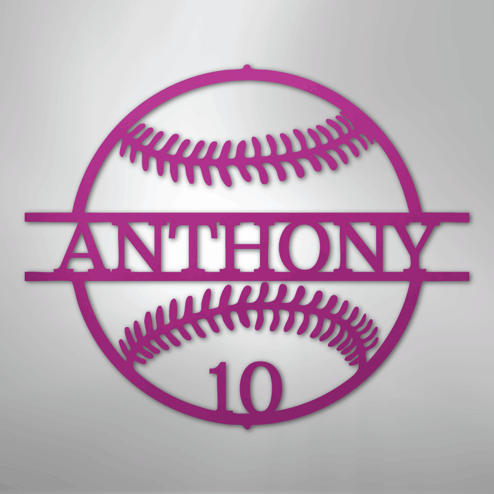 Name and Number Baseball Personalized Steel Metal Sign Wall ArtCustomly Gifts