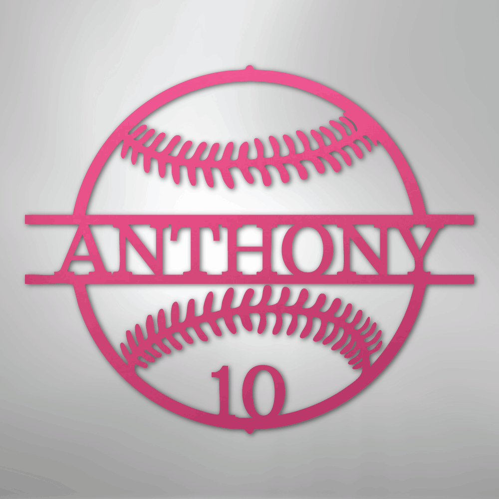 Name and Number Baseball Personalized Steel Metal Sign Wall ArtCustomly Gifts