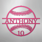 Name and Number Baseball Personalized Steel Metal Sign Wall ArtCustomly Gifts