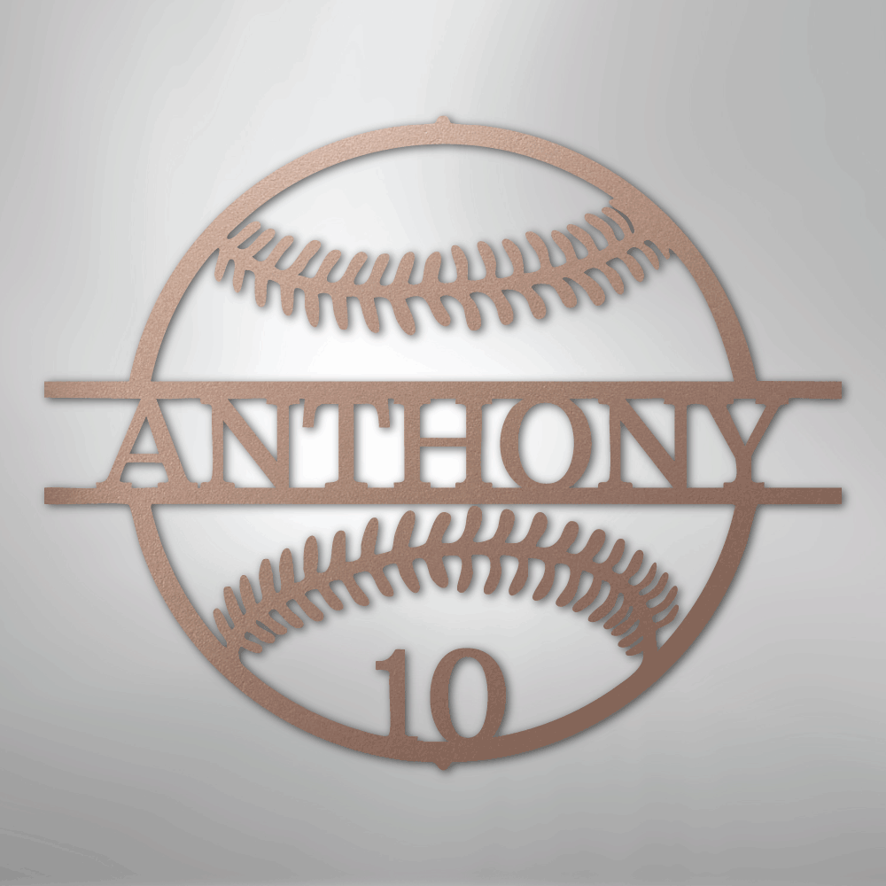 Name and Number Baseball Personalized Steel Metal Sign Wall ArtCustomly Gifts