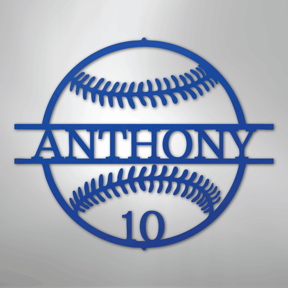 Name and Number Baseball Personalized Steel Metal Sign Wall ArtCustomly Gifts
