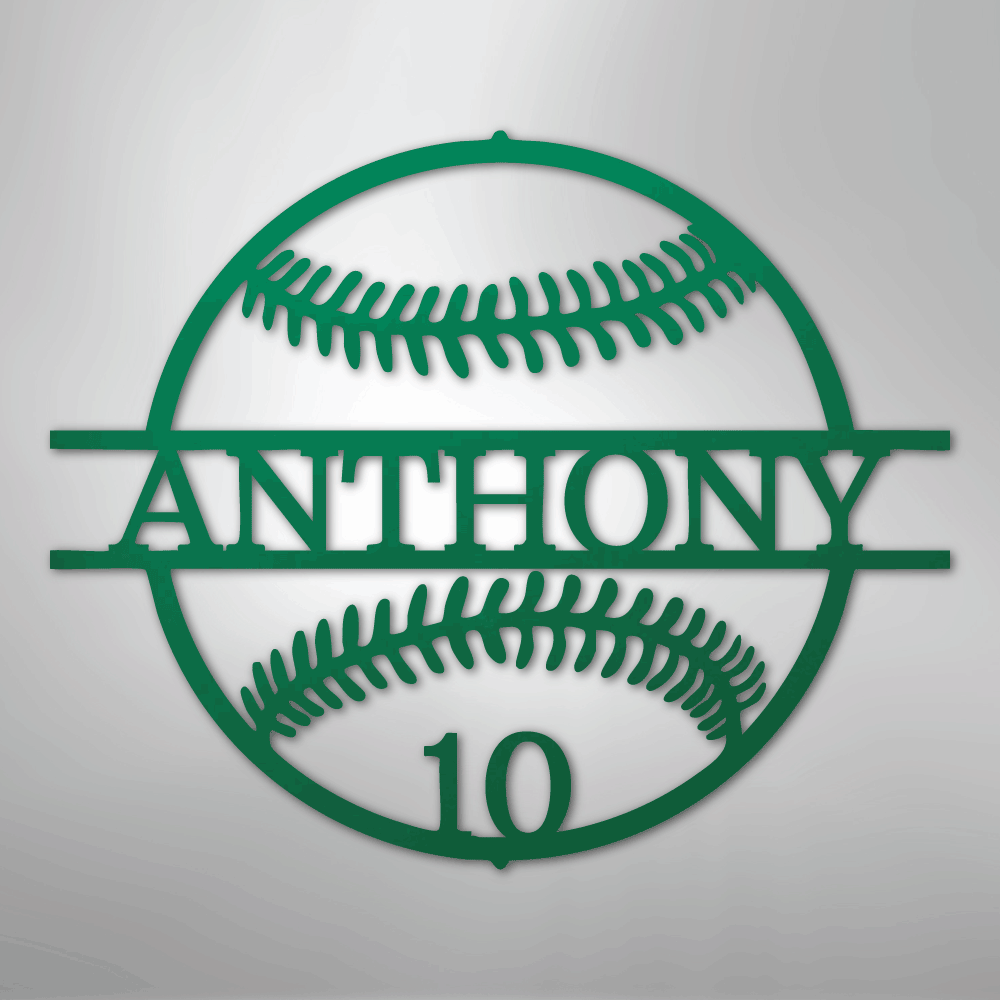 Name and Number Baseball Personalized Steel Metal Sign Wall ArtCustomly Gifts